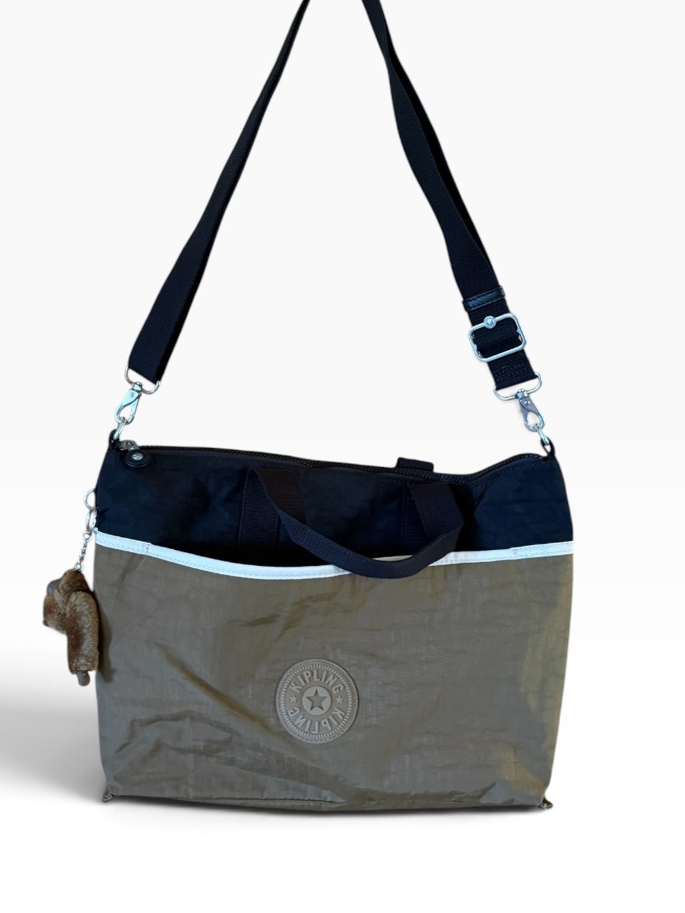 Kipling Black and Brown Elida Shoulder Bag crossbody - Picture 9 of 10